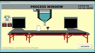 Bottle Filling Unit Demo Project | Wonderware Intouch | Scada