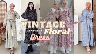 SHOPEE HAUL DRESS FLORAL YANG VINTAGE LOOK DAN KOREAN STYLE UNTUK OOTD KEKINIAN 