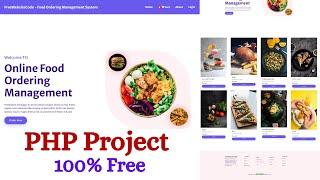 Simple Online Food Order System Project in Raw PHP & MySQL Free Source Code
