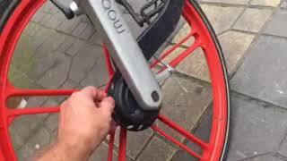 Shared bike Mobike in city of Chengdu China (no dock needed)