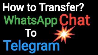 how to transfer whatsapp chat to telegram | whatsapp data export to telegram tamil