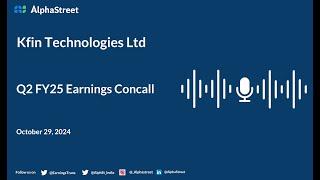 Kfin Technologies Ltd Q2 FY2024-25 Earnings Conference Call