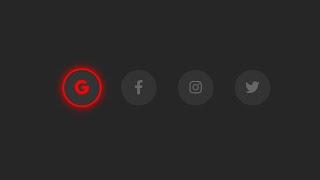 Pure CSS Glowing Social Media Icons Animation | HTML CSS Tutorial