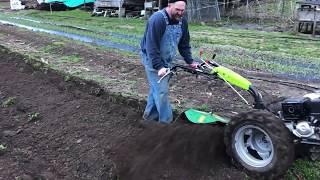 Planting Cabbage, Carrots and Beets with Walk Behind Tractor