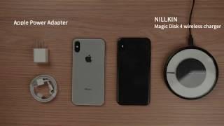 Wired VS Wireless charging test on iPhone X - Nillkin