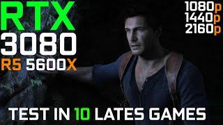 RTX 3080 + R5 5600X | Test in 10 Latest Games | 1080p - 1440p - 4K