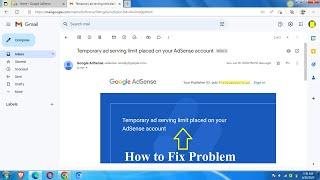 temporary ad serving limit placed on your adsense account || ad serving limit placed how to fixed ||