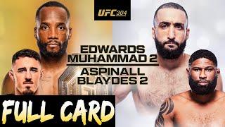 UFC 304 Predictions Edwards vs Muhammad 2 Full Card Betting Breakdown