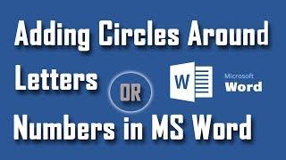 How to Add Circle Outside of Any Character in MS Word
