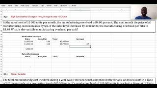 BQ3 || Chap2 - Cost Classification - High Low Method with Increase || MAC3761