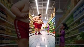 ️Evolution of big man: big man and girl talk in grocery store  #cat #cute #love #shorts