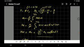 Fourier Series Coefficients - MATLAB