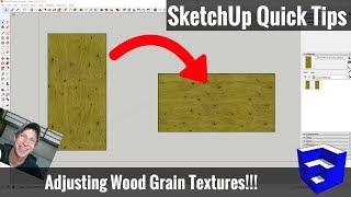 Changing Wood Grain Material Directions in SketchUp - SketchUp Tips for Woodworkers