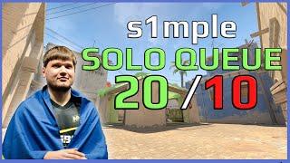 POV NAVI s1mple SOLOQUEUE with voice chat | Faceit Ranked | mirage |