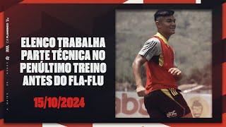 Elenco trabalha parte técnica no penúltimo treino antes do Fla-Flu