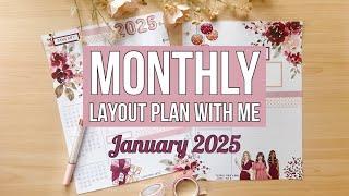 Monthly Layout Plan With Me for my Patron, Alex! Classic Happy Planner January 2025 Monthly Page