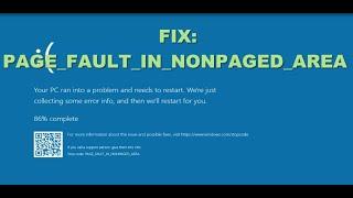 FIX:Windows 10 Blue screen PAGE_FAULT_IN_NONPAGED_AREA | Blue Screen Error Solved  [Tutorial] #6