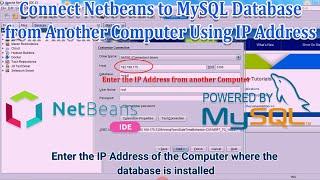 Netbeans 15 with MySQL Programming #19: Connect Netbeans 15 to MySQL from Server-PC using IP Address