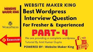 Best WordPress interview Question for Fresher & Experienced | WP interview Questions 2020 | Part - 4