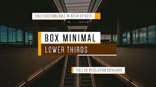 Box Minimal Lower Thirds After Effects Template