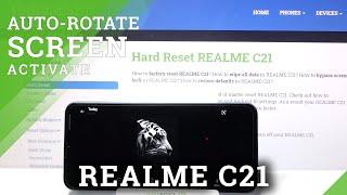 How to Rotate Screen in REALME C21 - Turn On Auto Rotation