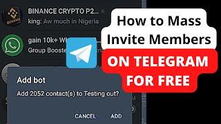 How to Mass Invite Members on Telegram For FREE