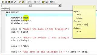 C++ Area of a Triangle Program