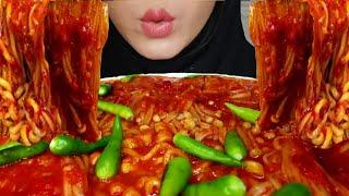 ASMR  SAMYANG 2X SPICY TOPING CABE RAWIT UTUH