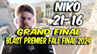 CS2 POV | G2 NiKo (21/16) vs NAVI (Dust2) @ BLAST Premier Fall Final 2024 Grand final