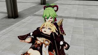 [MMD/Genshin Impact] Kuki's Headscissor and neck snap (full ver.)