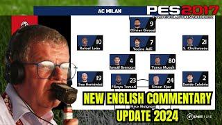 PES 2017 NEW ENGLISH COMMENTARY UPDATE 2024