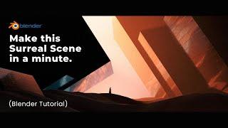 Surreal Scene in a Minute | Sci-Fi Scene | Blender tutorial