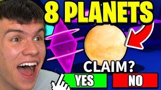 ALL 8 PLANET LOCATIONS In Roblox REBIRTH CHAMPIONS X! How To Craft The Space Amulet!
