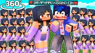 100 APHMAUs TRY TO KISS EIN in Minecraft 360°