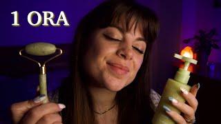 AMICA TI FA UNA SKINCARE RILASSANTE  spa casalinga (layered sounds, pampering you) ASMR ITA