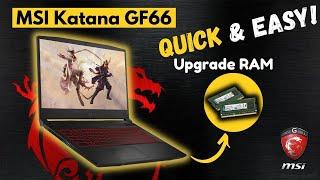How to Upgrade MSI Katana GF66 (MS-1582) RAM | To Improve Laptop Performance