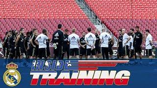 Real Madrid train at the FedExField in Maryland!