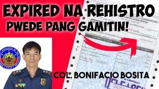 EXPIRATION OF VEHICLE REGISTRATION LTO  | CARS AND MOTORCYCLE  Col. Bosita RSAP SEMINAR