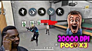 Poco X3 Dpi 20000  | Free Fire Hightlights | Poco X3 Best Dpi + Sensitivity Game Turbo @WhiteFF