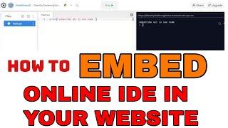 How To Embed Online IDE In Your Web Site | Embed IDE In Site | All In One Code