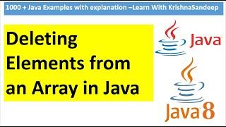How to delete an element from an array in java?