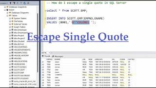 escape single quote in SQL Server