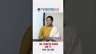 TOPPERS ON CSAT| MS. SHREYA SHREE, AIR 71, UPSC CSE 2021| TIP #199