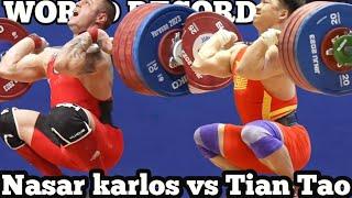 Nasar karlos vs Tian Tao (89kg men ) 2023 Weightlifting World record Clean and jerk