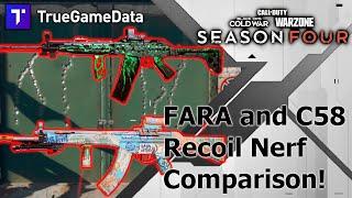 [WARZONE] FARA and C58 Recoil Nerfed! Other Weapons Changed Too? Pre and Post Patch Comparisons