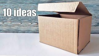 10 ideas for crafts from corrugated board and cardboard boxes