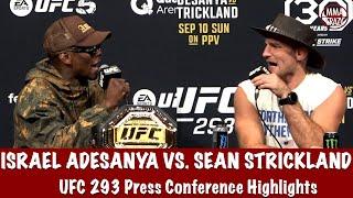 Israel Adesanya vs  Sean Strickland Press Conference Highlights UFC 293