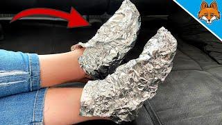 Wrap Aluminum Foil around your Feet and WATCH WHAT HAPPENS  (surprisingly) 