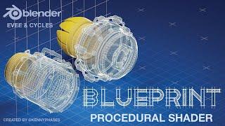 Blender 3D: Blueprint Procedural Shader (DEMO)