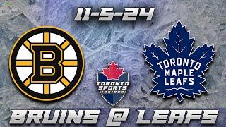 11-5-24 Boston Bruins vs Toronto Maple Leafs Game Audio | NHL LIVE Stream Gamecast & Chat